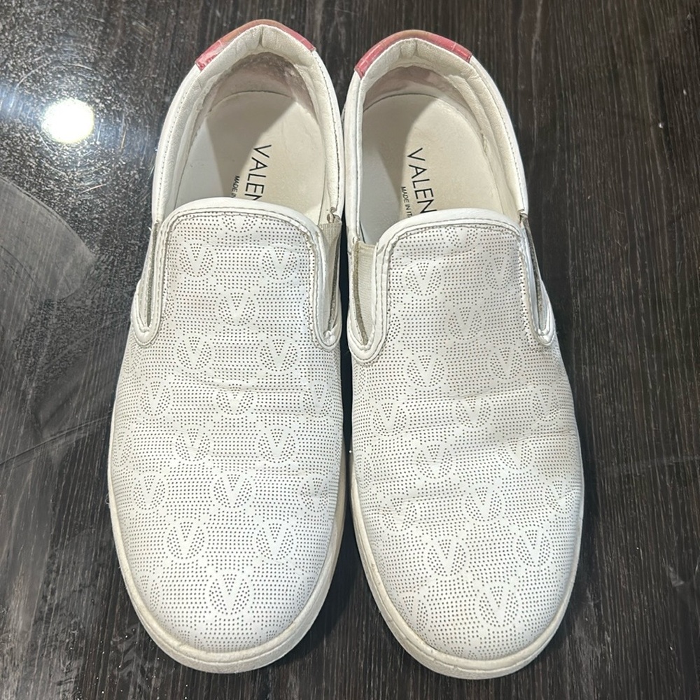 Valentino Adriel Monogram Leather Slip On Sneakers Womens 9